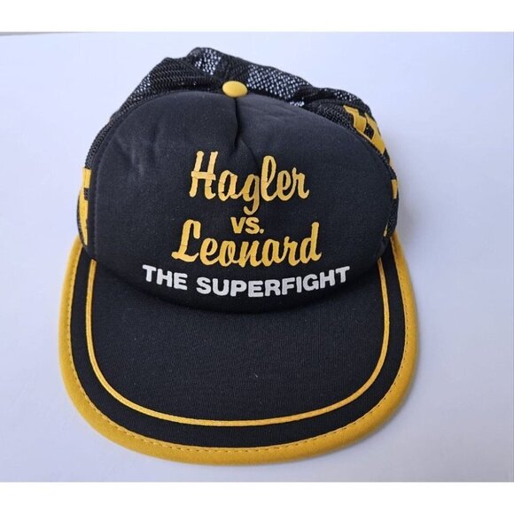 Unbranded Other - Vintage Hagler Vs. Leonard  The Superfight 1987 Boxing mesh Back Trucker Hat